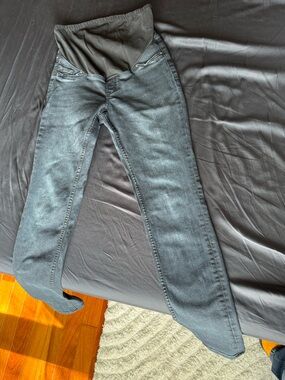 Maternity Slim Straight Gray Jeans